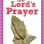 hands folded in prayer - title: teach your child the Lord's prayer