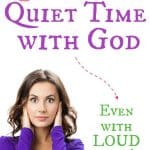 mom covering her ears because her kids are so loud she can't have a quiet time with God