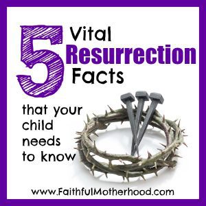 5 Vital Resurrection Facts with a thorn cross and three nails