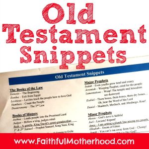 Old Testament Bible Snippets
