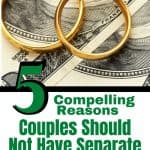 two rings on money - couples have separate bank accounts