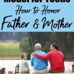 3 generations - grandfather, son, and grandson all fishing. Title - 5 ways to model for teens how to honor father & mother