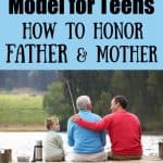 3 generations - grandfather, son, and grandson all fishing. Title - 5 ways to model for teens how to honor father & mother