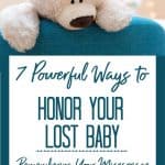 white teddy bear on teal couch - 7 powerful ways to honor your lost baby