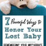 white teddy bear on teal couch - 7 powerful ways to honor your lost baby