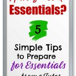 White board with text simple tips to prepare for essentials