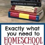 Stack of Christian Classical Books for Homeschoolers