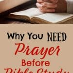 Hands folded in prayer by window over Bible. Title: Why You Need the power of prayer before bible study
