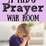 little boy playing - create a kids' war prayer room