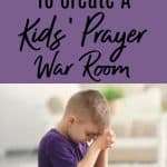 little boy playing - create a kids' war prayer room