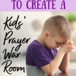 little boy playing - create a kids' war prayer room