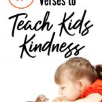 little girl in orange with kitten - effective bible verses to teach kids kindness