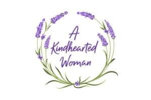 Lavender Wreath with A Kindhearted Woman inside - kindness bible verses for moms